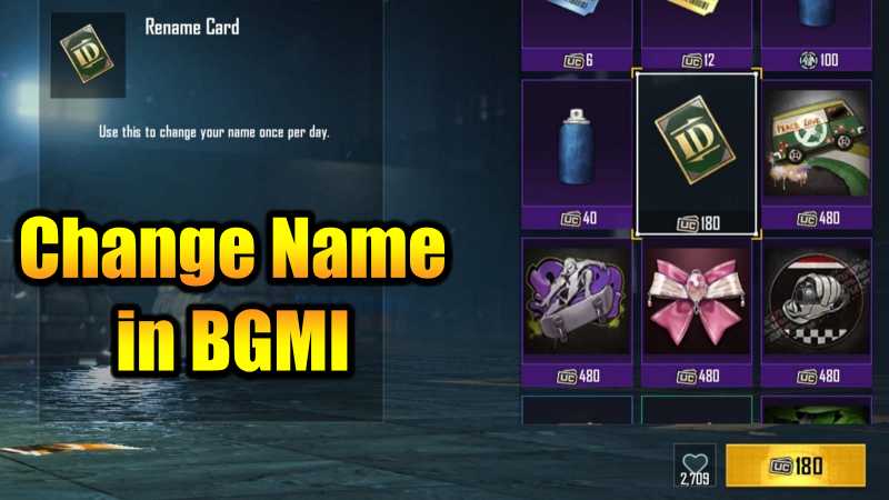 BGMI How To Change Name With Rename Card For Free In Battlegrounds