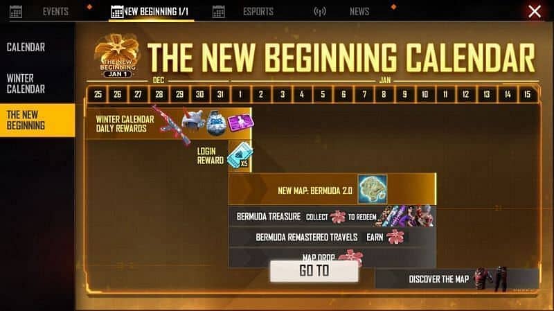 New beginning calendar