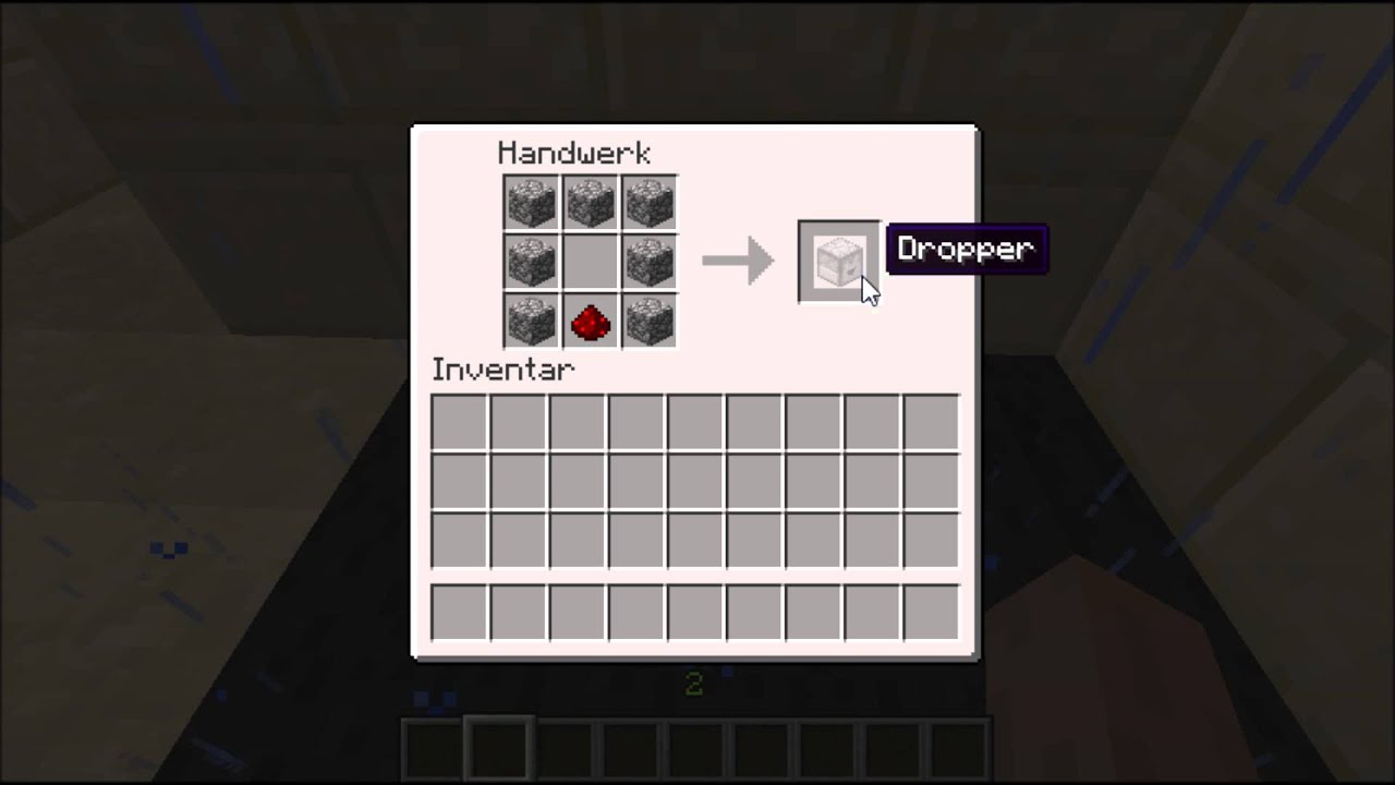Minecraft Dropper Recipe: How to Make a Dropper in Minecraft