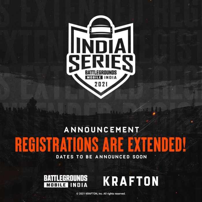 BGMI India series registration extended