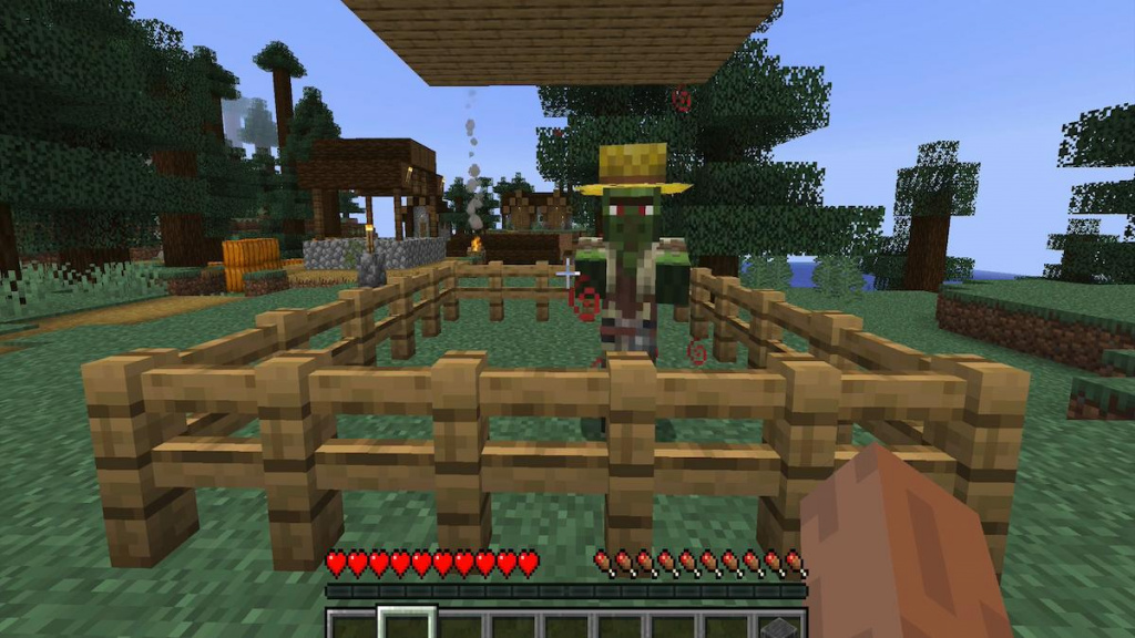 Healing a Zombie Villager in Minecraft