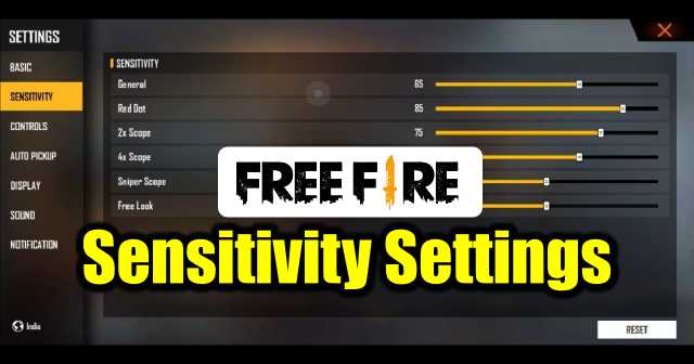 Free Fire Max Sensitivity Settings: Best Free Fire Sensitivity