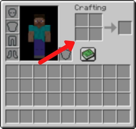 setting up a crafting menu in inventory