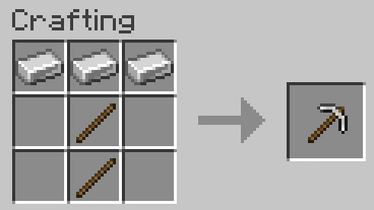 Making of a iron pickaxe