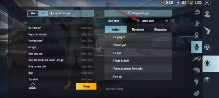 BGMI: How to Change Quick Chat Voice in Battlegrounds Mobile India ...