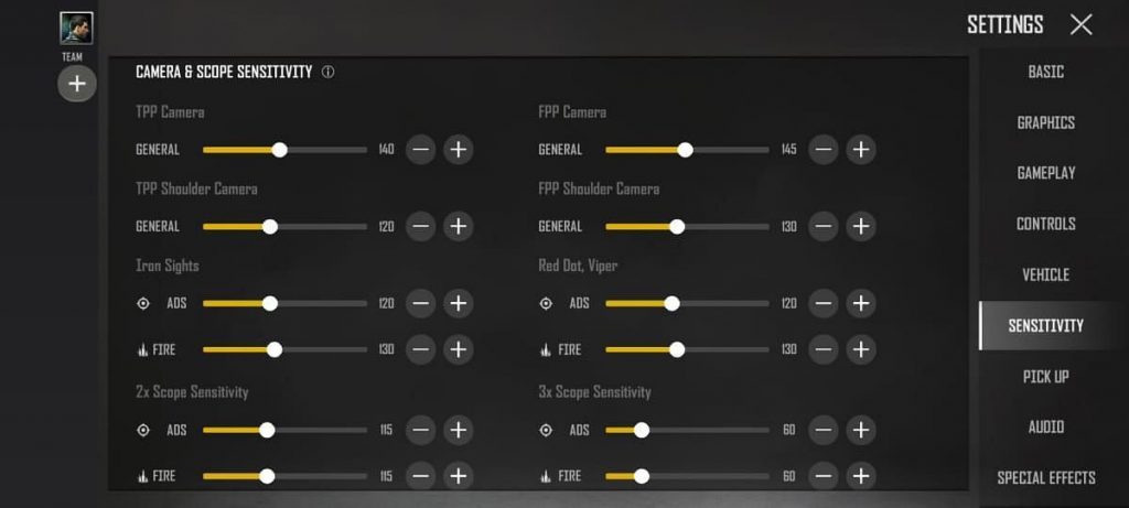 PUBG New State Sensitivity codes