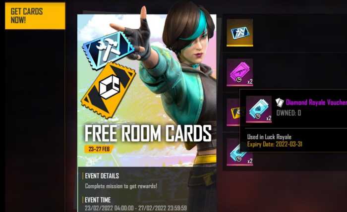 Free Fire Max New 'Get Cards Now' Event Gives Room Cards For Free